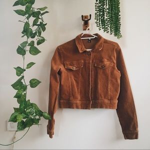 Brown Cropped Jacket